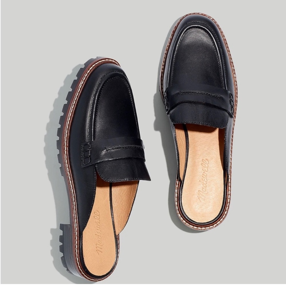 Madewell Black Leather Loafers